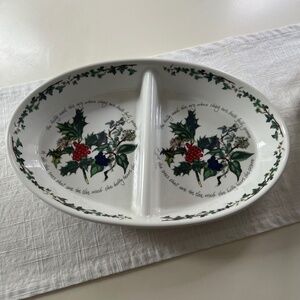 Portmeirion The Holly & The Ivy Oval Divided Casserole: Discontinued!